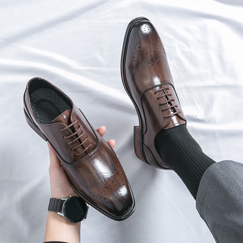 Men Shoes Official - Klasyczne włoskie skórzane buty męskie z