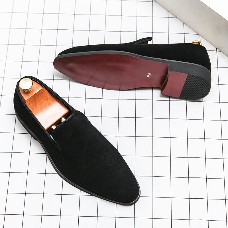 Men'S Shoes Yellow And Black - Męskie buty biznesowe z czerwoną podeszwą,
