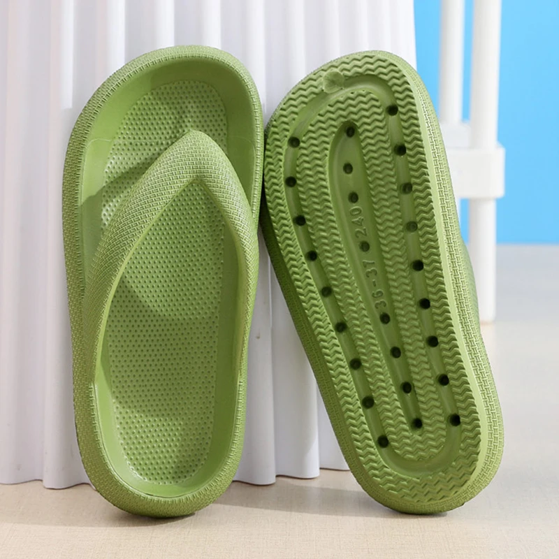 Men Shoes Size To Women - Antypoślizgowe Klapki na Platformie Damskie Lato