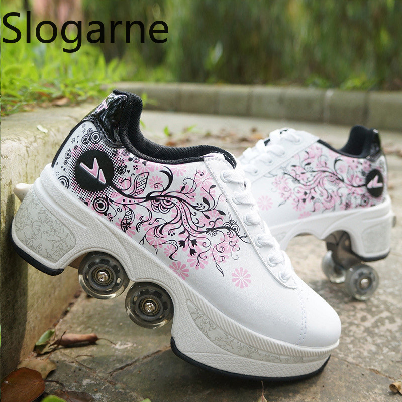 Men Shoes Size To Women - Damskie rolki z możliwością transformacji na