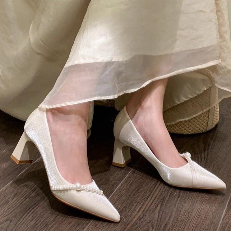 Men Shoes Formal - Eleganckie czółenka na słupku ze szpiczastym