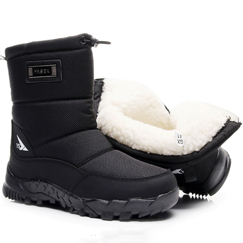 Men'S Shoes Zipper - Ciepłe zimowe pluszowe śniegowce męskie damskie