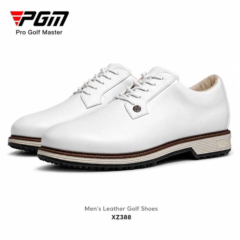 Men Shoes Eu To Us - Męskie buty golfowe PGM ze skóry