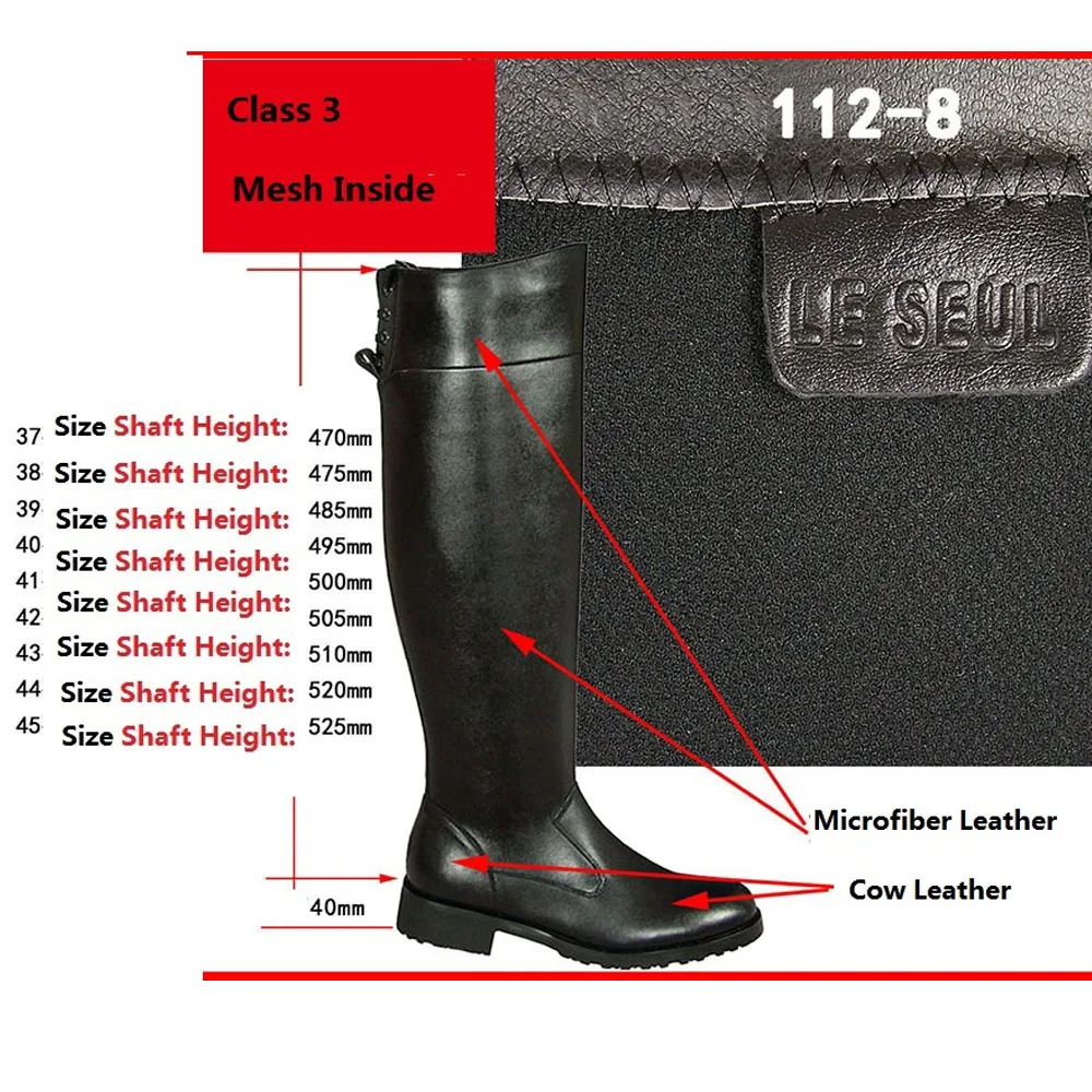 Men'S Shoes Zipper - Męskie buty jeździeckie do kolan z
