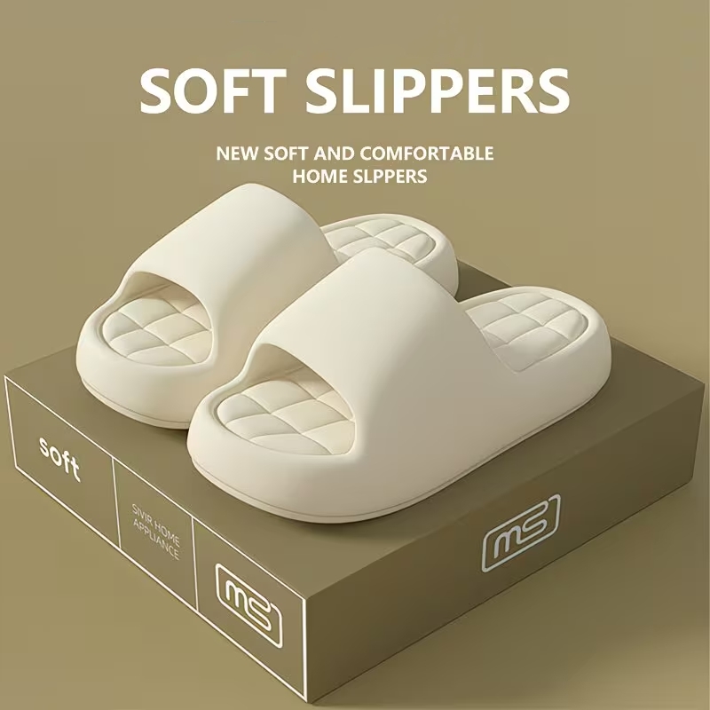 Men Shoes Size To Women - Damskie klapki domowe z grubą miękką