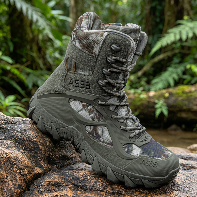 Men'S Shoes Zipper - Męskie taktyczne buty outdoorowe ultralekkie, ochronne,