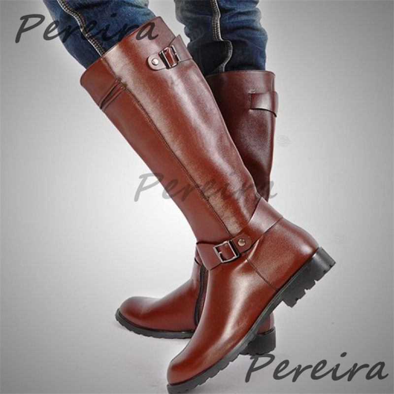Autumn Winter Retro Knee High  – Men'S Shoes Zipper recenzja i cena