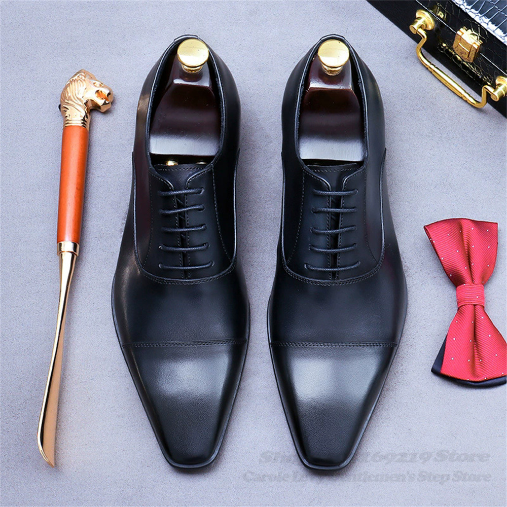 Męskie skórzane buty Oxford, n – Men Shoes Formal recenzja i cena