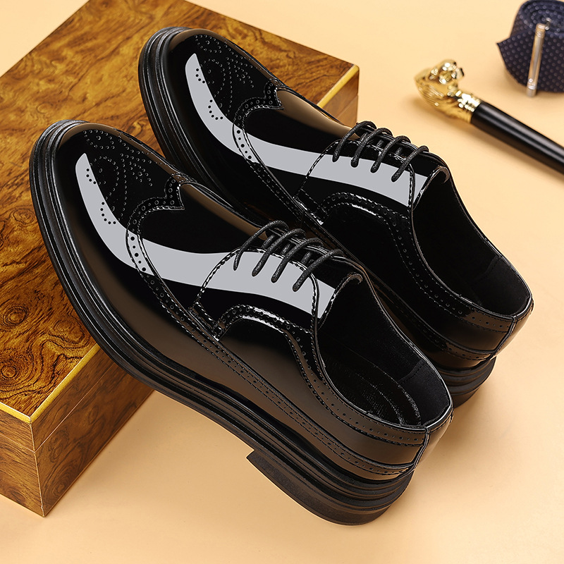 Męskie lakierowane buty wizyto – Men Shoes Formal recenzja i cena