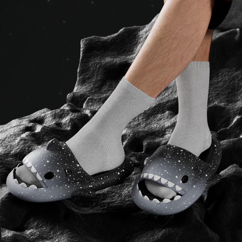 Cute Cartoon Shark kapcie dla  – Men Shoes Size To Women recenzja i cena