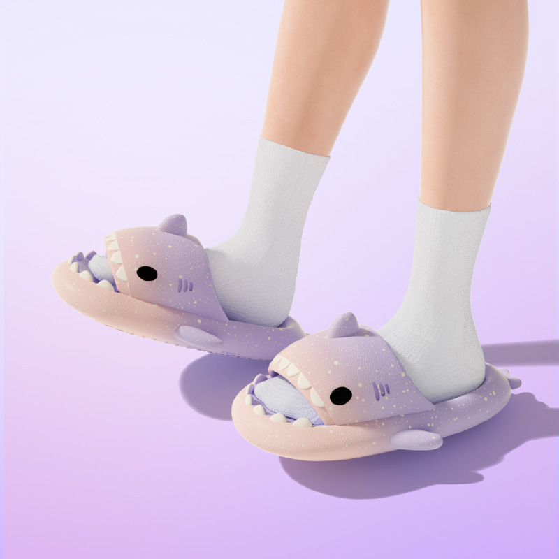Cute Cartoon Shark kapcie dla  – Men Shoes Size To Women recenzja i cena