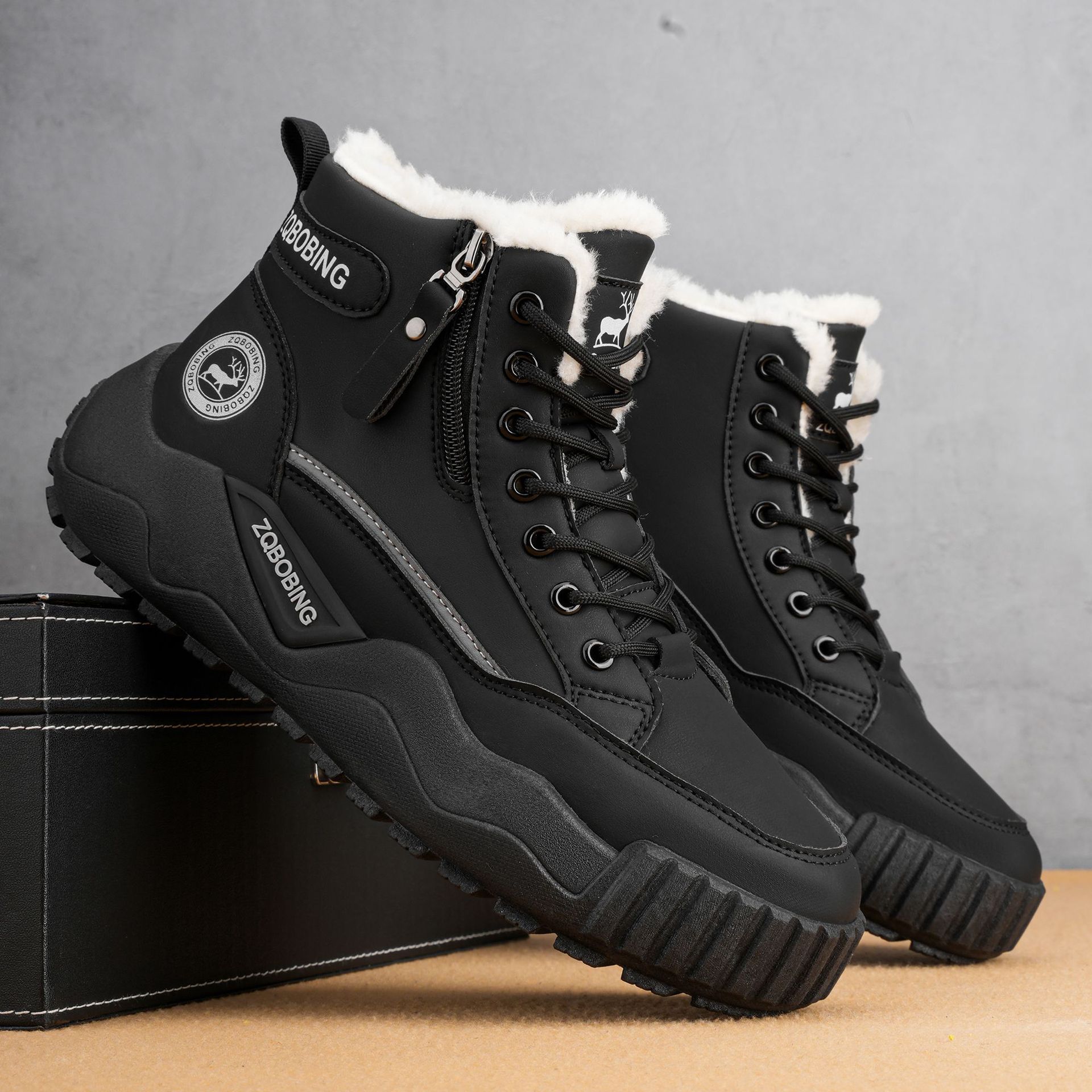 Męskie zimowe buty z wysoką ch – Men'S Shoes Zipper recenzja i cena