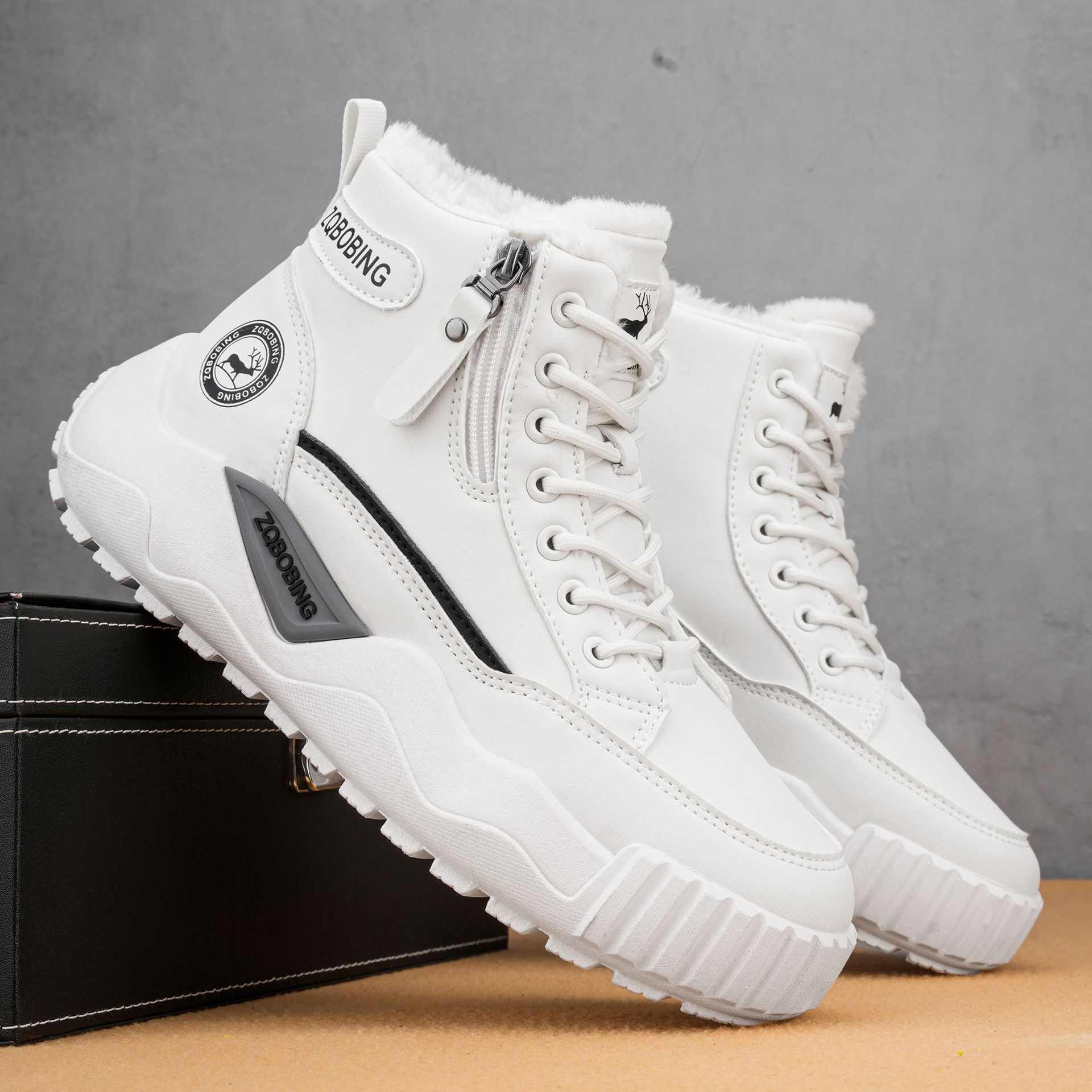 Męskie zimowe buty z wysoką ch – Men'S Shoes Zipper recenzja i cena