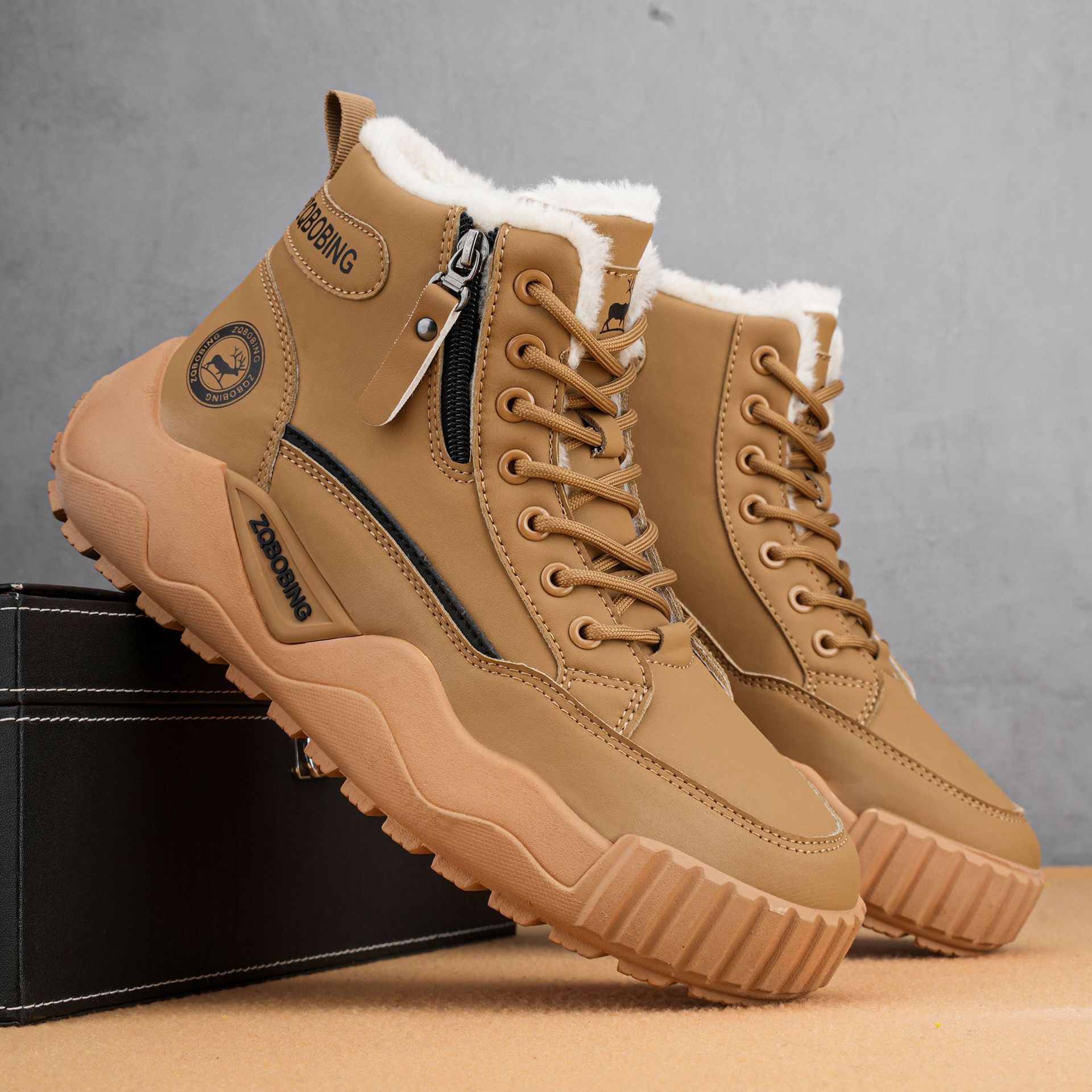 Męskie zimowe buty z wysoką ch – Men'S Shoes Zipper recenzja i cena