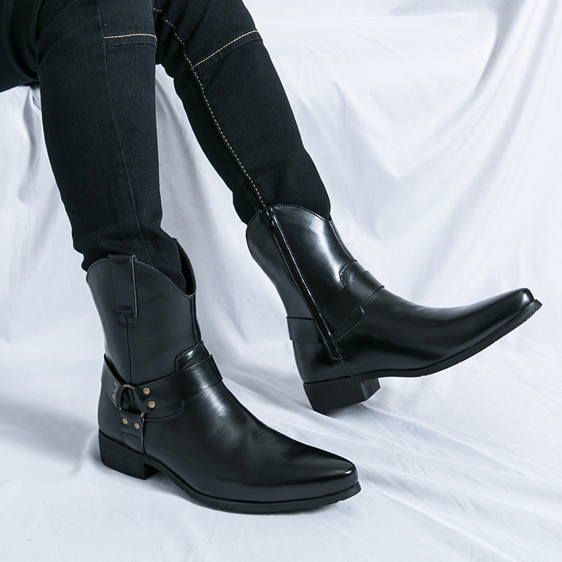 Wysokiej jakości męskie botki  – Men Shoes Formal recenzja i cena