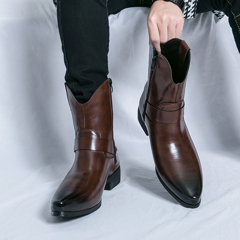 Wysokiej jakości męskie botki  – Men Shoes Formal recenzja i cena