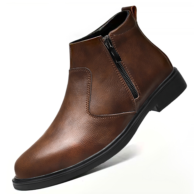 Jesienne i zimowe nowe skórzan – Men'S Shoes Zipper recenzja i cena