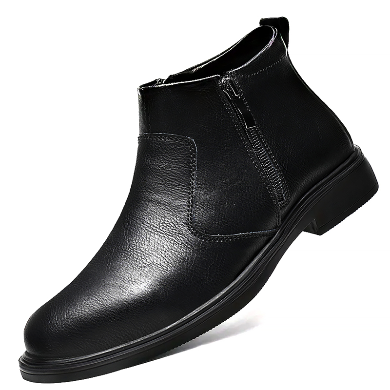 Jesienne i zimowe nowe skórzan – Men'S Shoes Zipper recenzja i cena