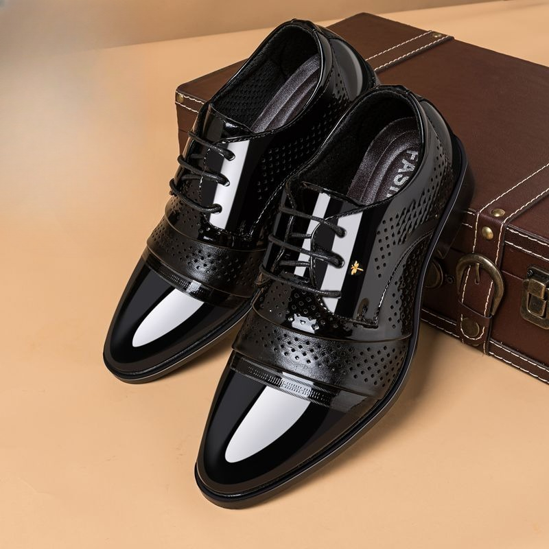 Męskie skórzane buty biznesowe – Men Shoes Formal recenzja i cena