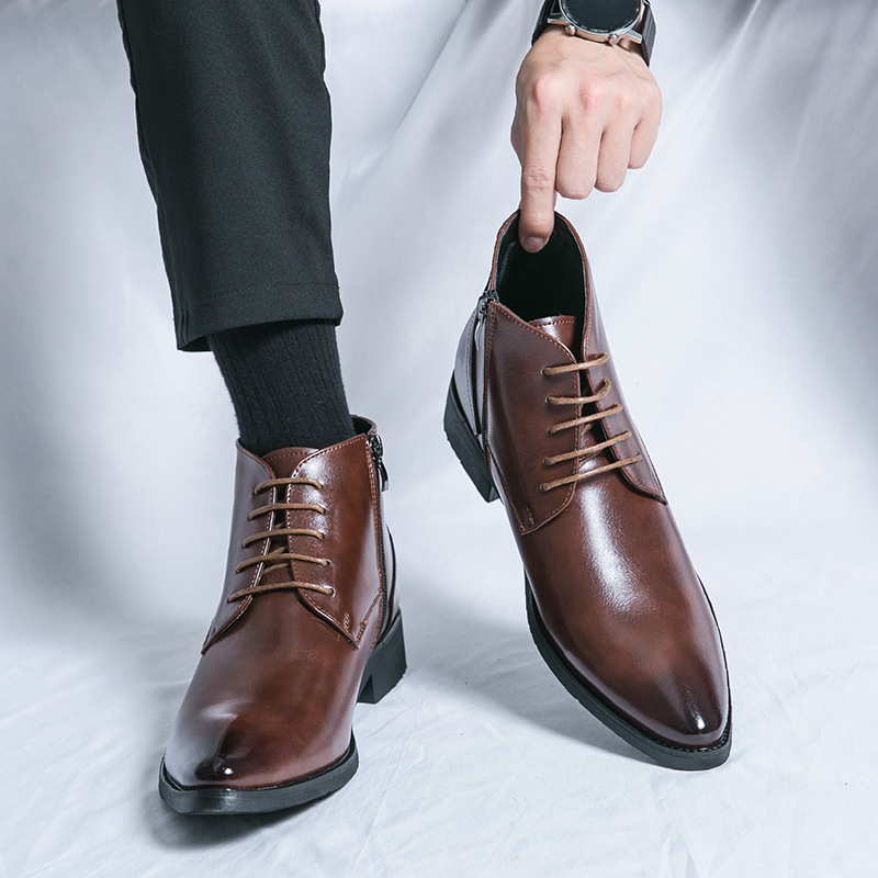 Nowe męskie buty za kostkę ze  – Men'S Shoes Zipper recenzja i cena