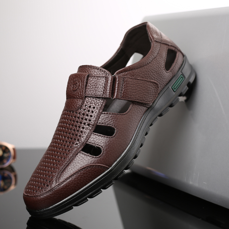 Męskie sandały z prawdziwej sk – Men Shoes Eu To Us recenzja i cena