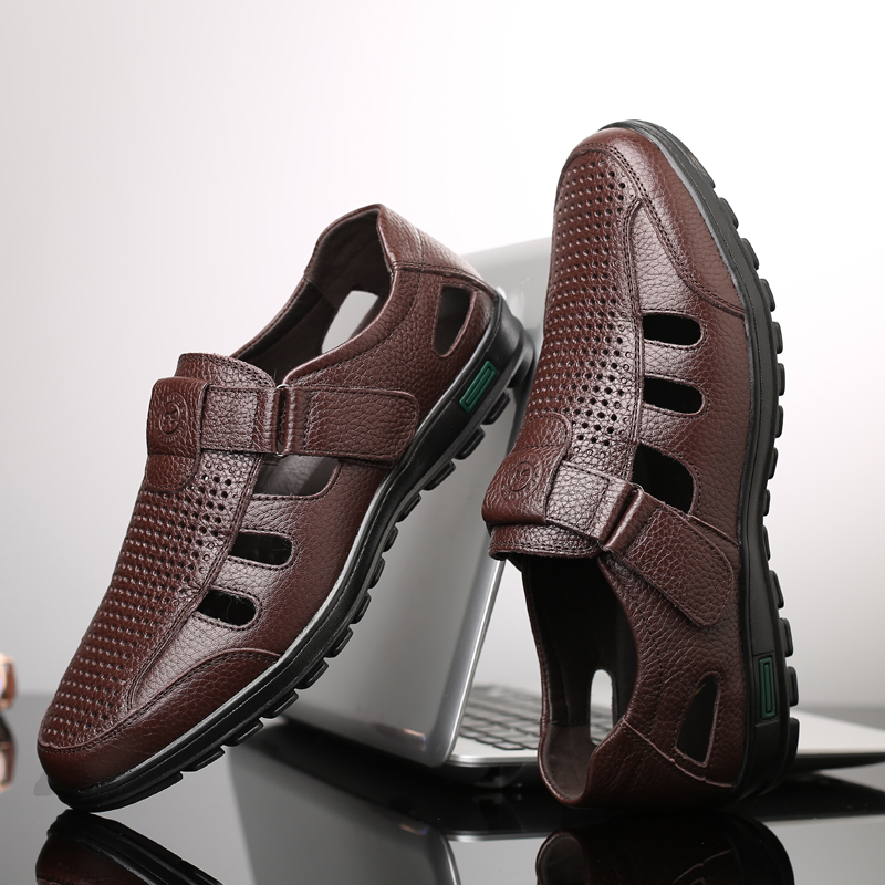 Męskie sandały z prawdziwej sk – Men Shoes Eu To Us recenzja i cena