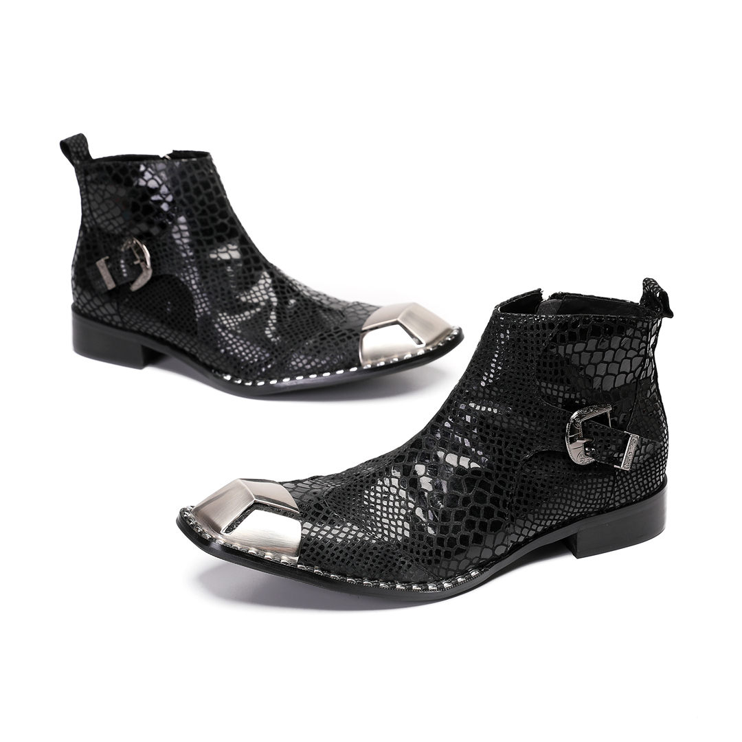 Męskie buty wizytowe ze skóry  – Men'S Shoes Zipper recenzja i cena