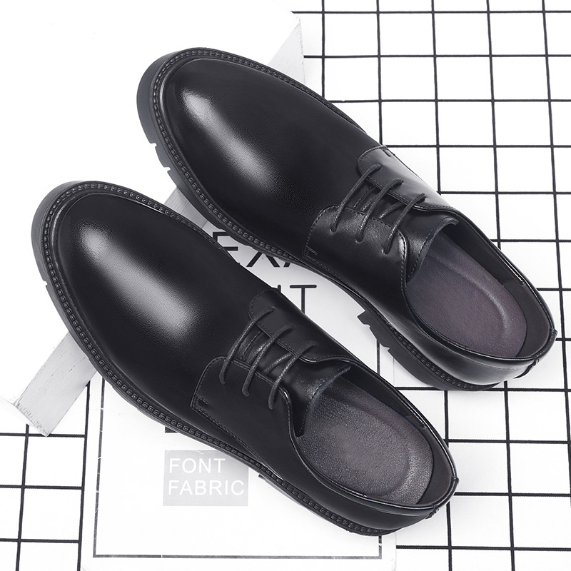 Męskie czarne skórzane sznurow – Men Shoes Official recenzja i cena