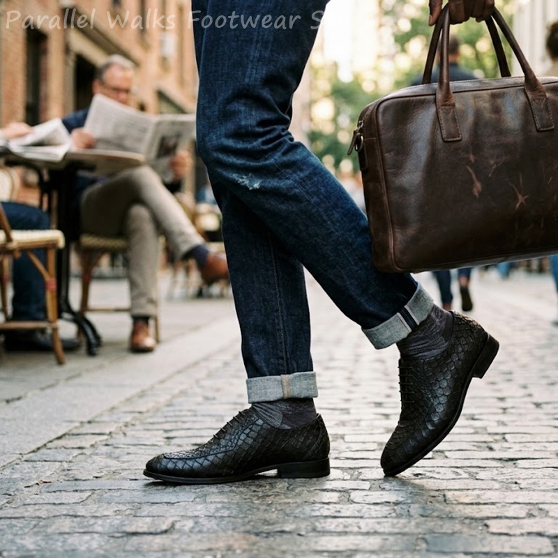Męskie oksfordy garniturowe ze – Men Shoes Formal recenzja i cena