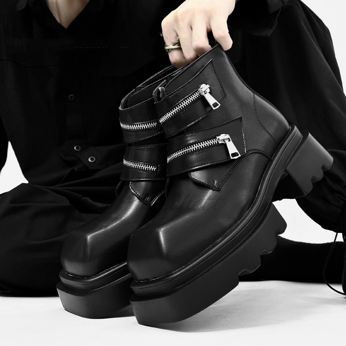 Męskie motocyklowe botki ze kw – Men'S Shoes Zipper recenzja i cena
